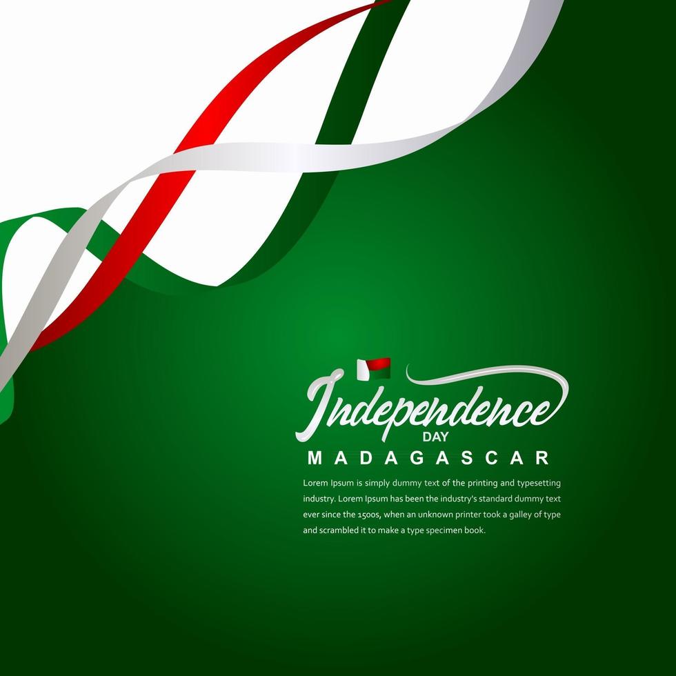 madagaskar självständighetsdagen firande kreativ design illustration vektor mall