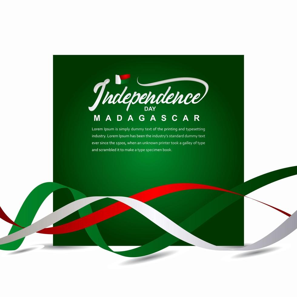 madagaskar självständighetsdagen firande kreativ design illustration vektor mall