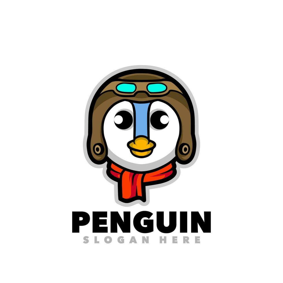Pinguin Pilot Karikatur vektor