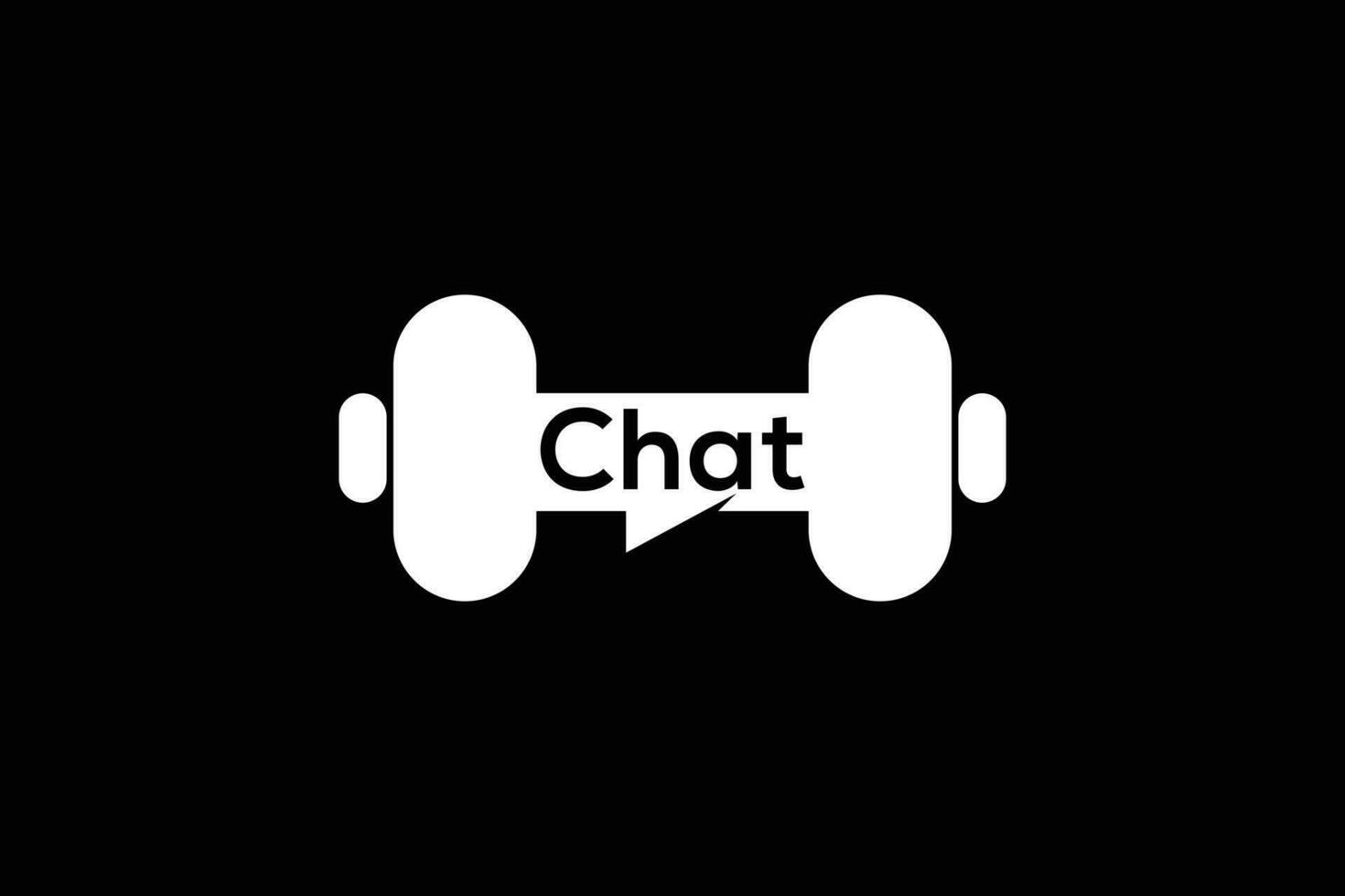 Fitnessstudio chatten Logo Design Vektor Vorlage