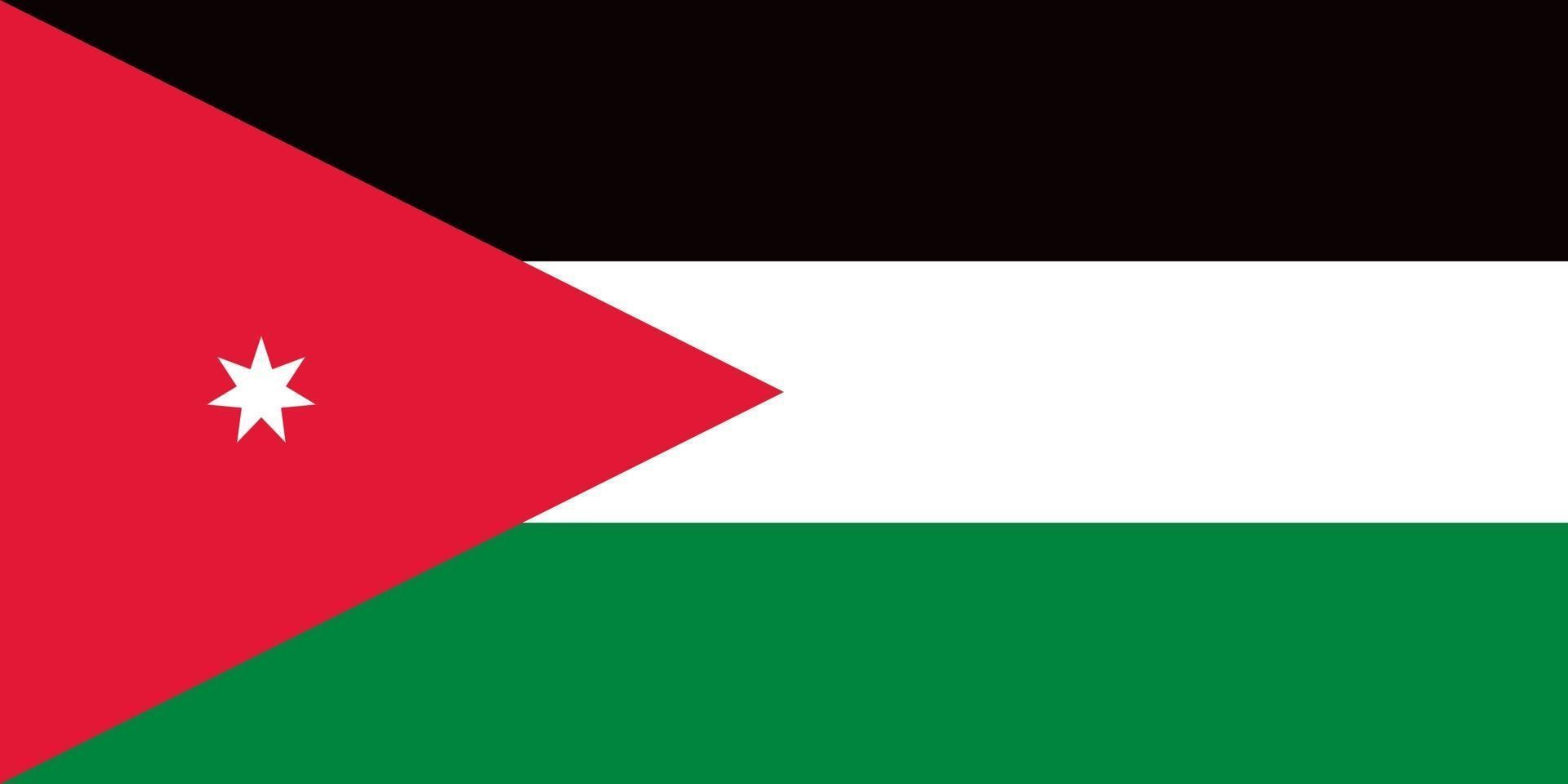 Jordanien officiellt flagga vektor