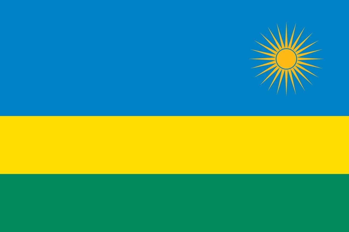 Ruanda offiziell Flagge vektor
