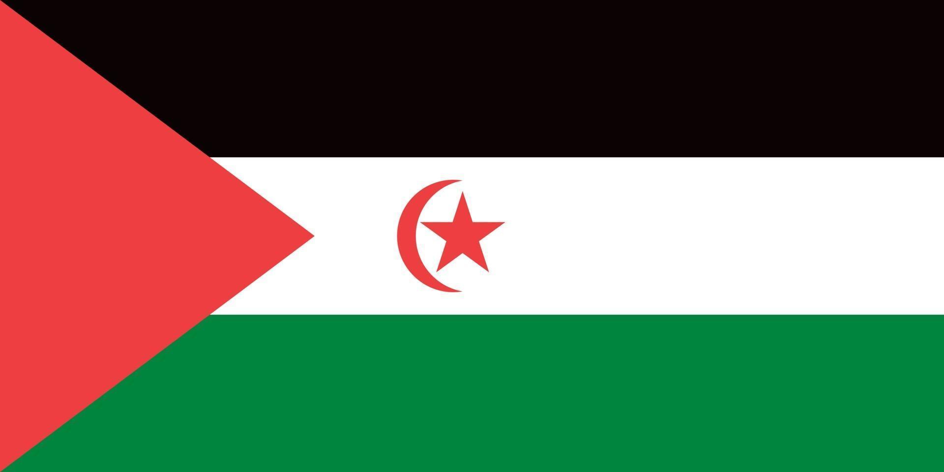 västra sahara officiellt flagga vektor