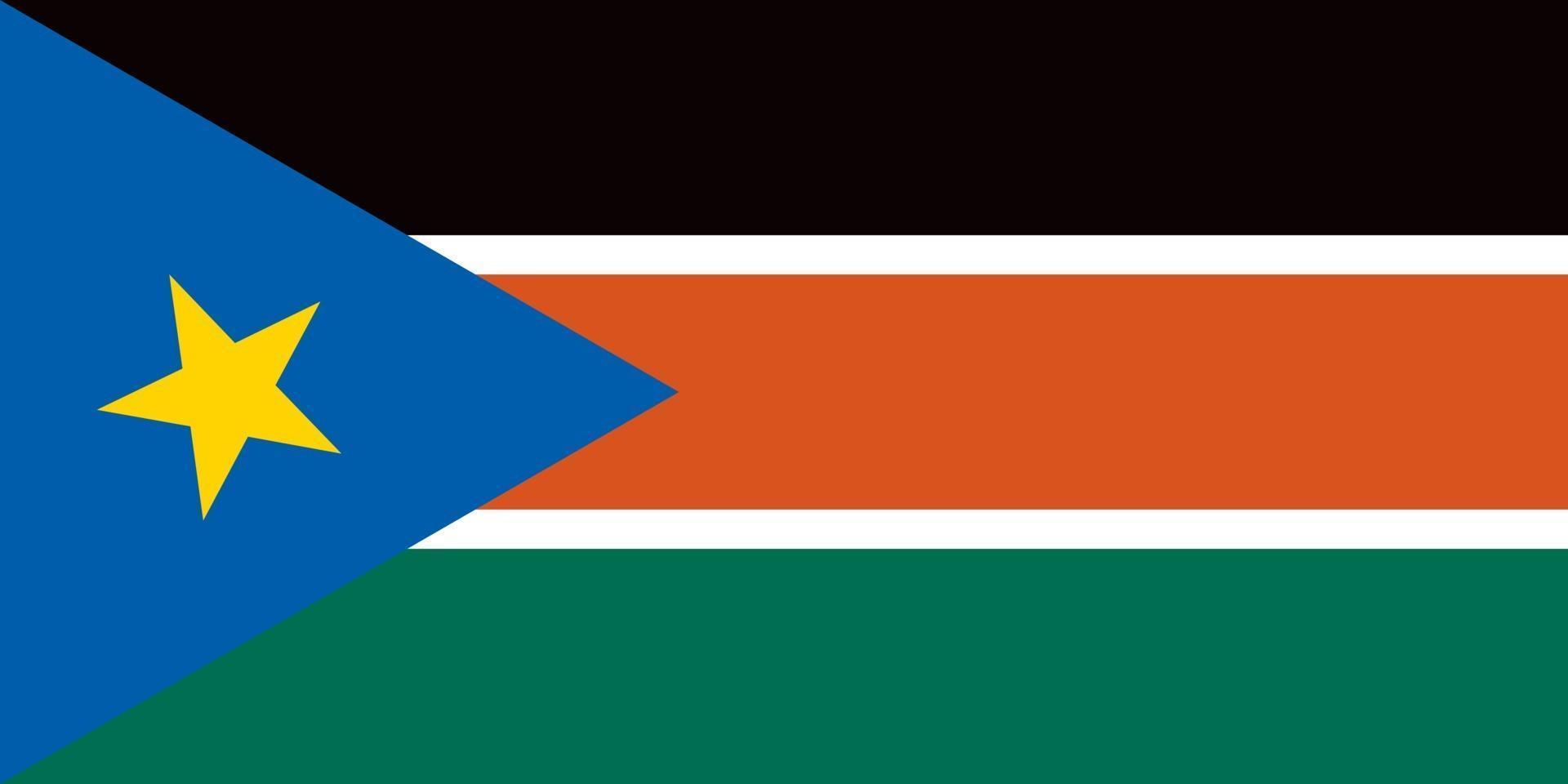 södra sudan officiellt flagga vektor