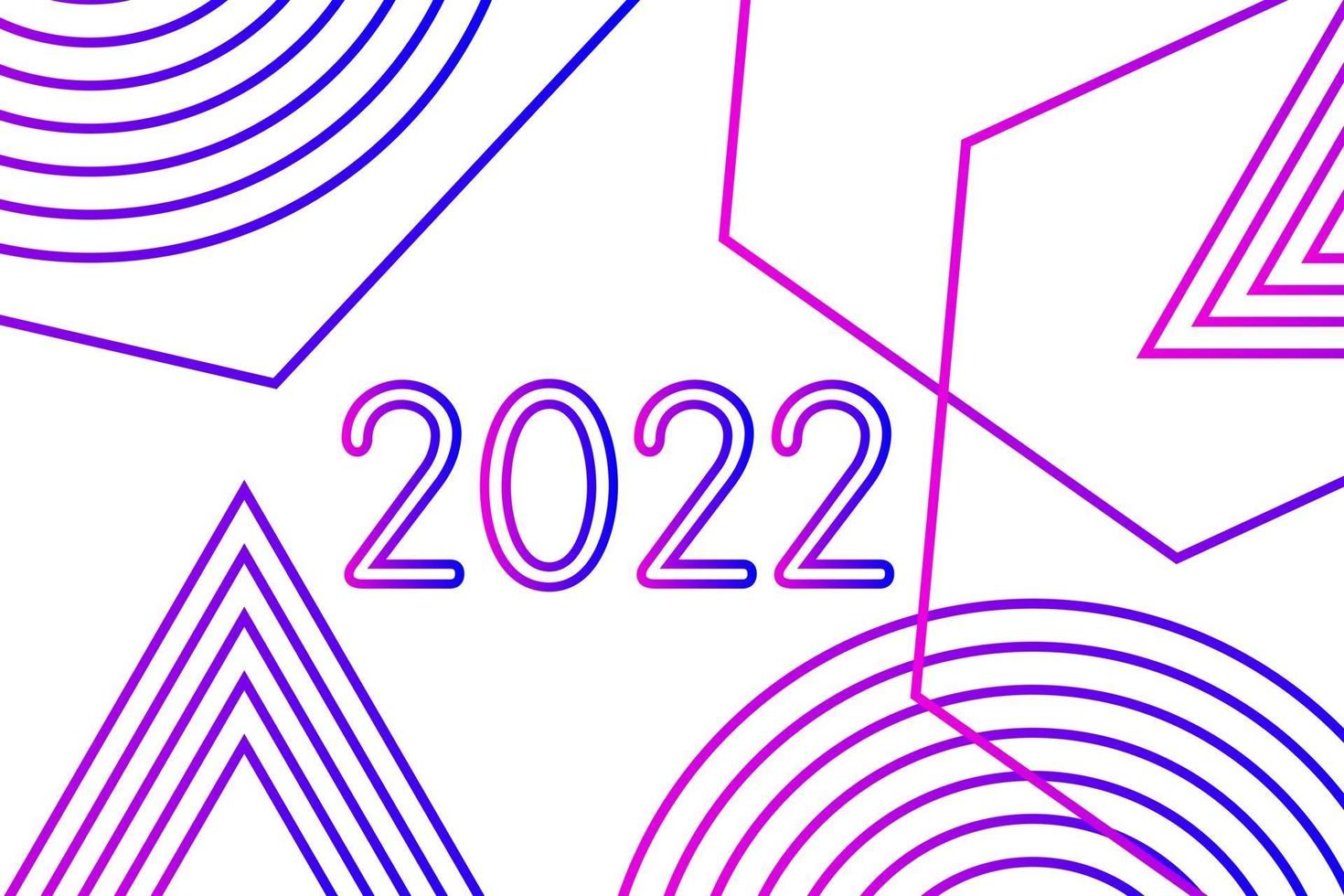 2022 designmall för gott nytt år. logo design för kalender, gratulationskort eller tryck. minimalistisk design trendiga bakgrunder för branding, banner, omslag, kort. vektor illustration.