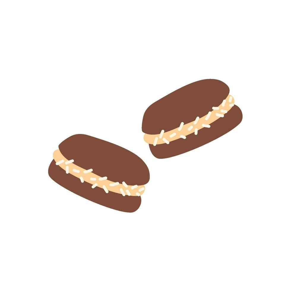 Hand gezeichnet köstlich alfajor Illustration vektor