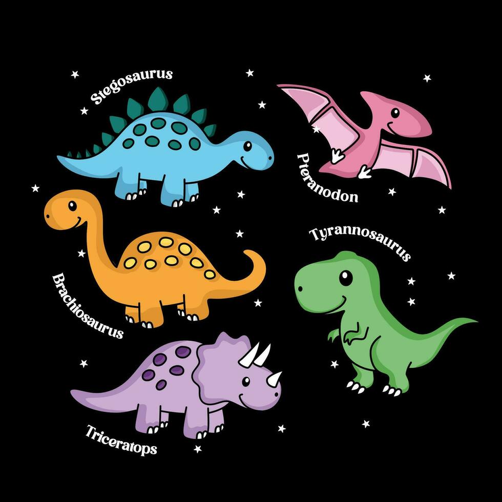 söt vektor design dinosaurier