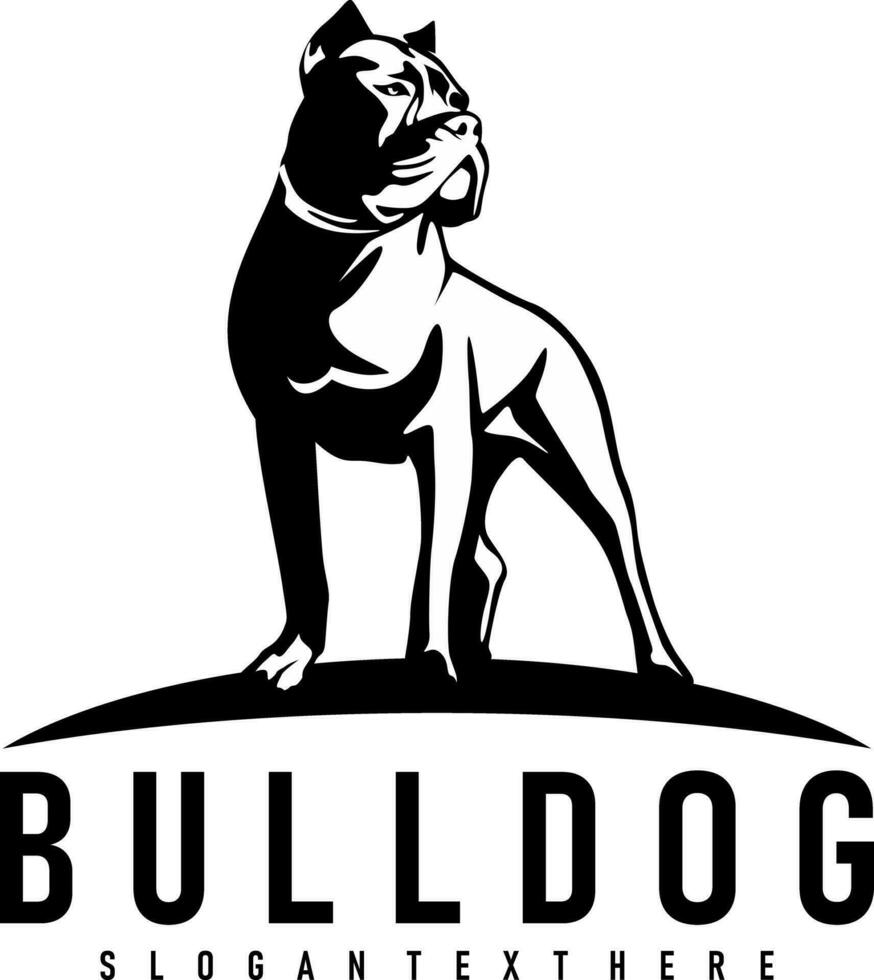 bulldogg vild logotyp design vektor konst