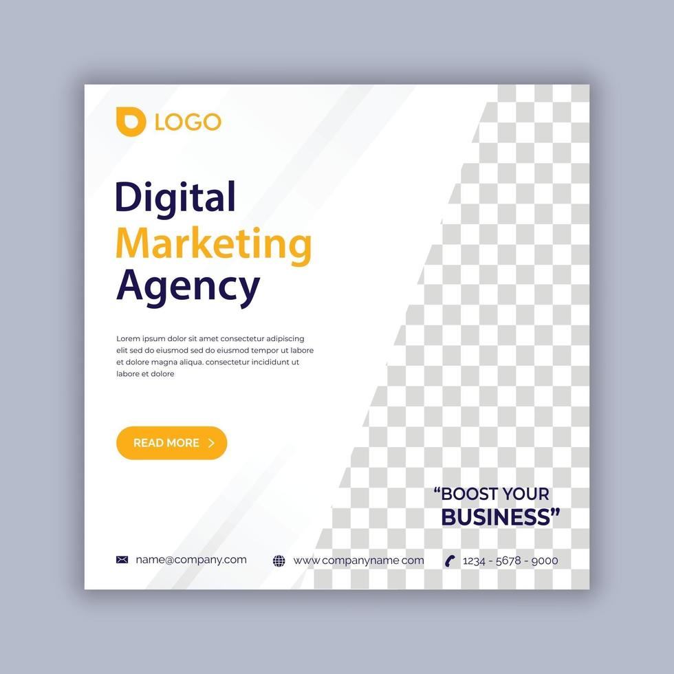 Digitales Marketing Social Media Post, Business Marketing Flyer Design vektor