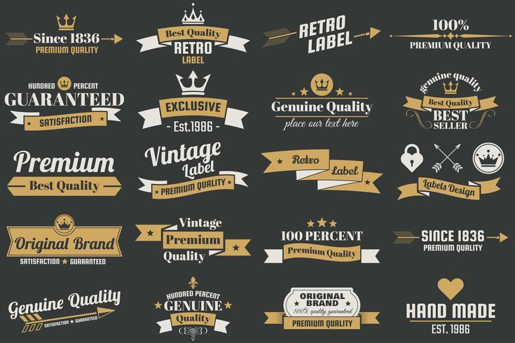 Vintage Retro Vector Logo för banner