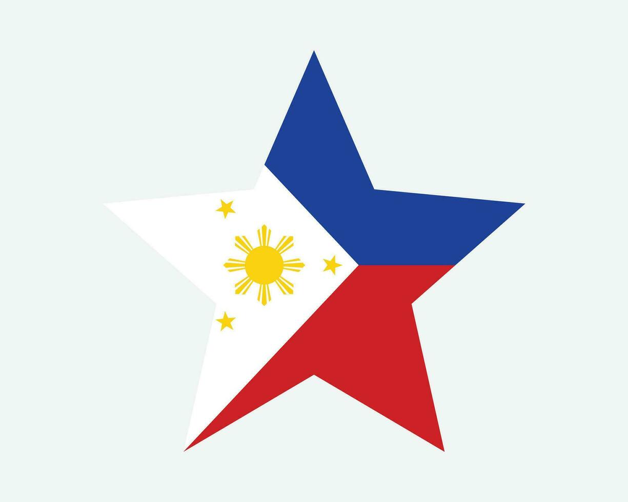 filippinerna stjärna flagga vektor