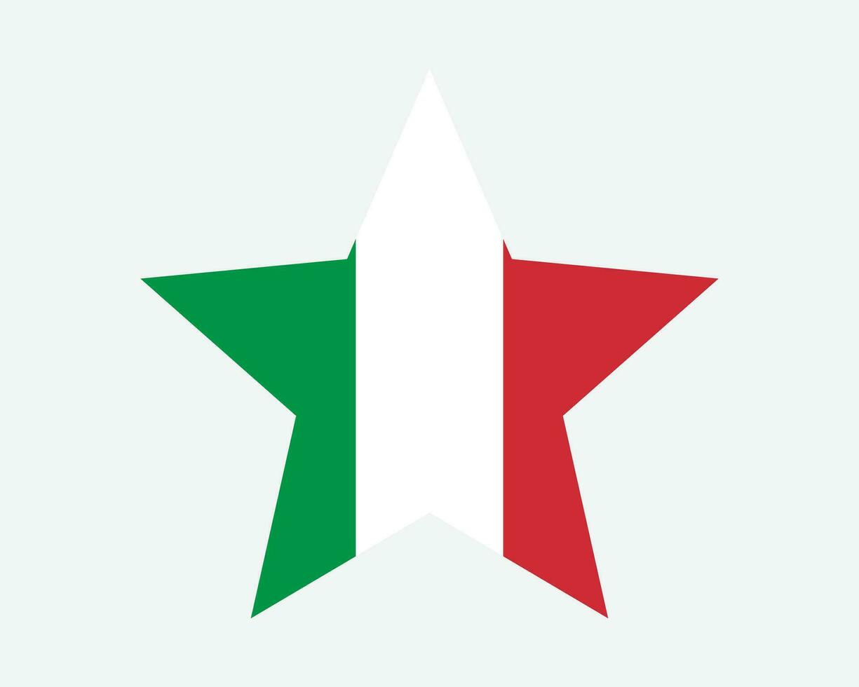 Italien Star Flagge vektor