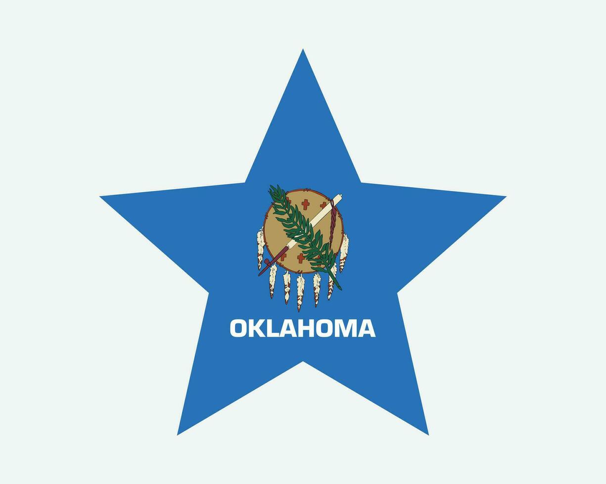 Oklahoma USA Star Flagge vektor