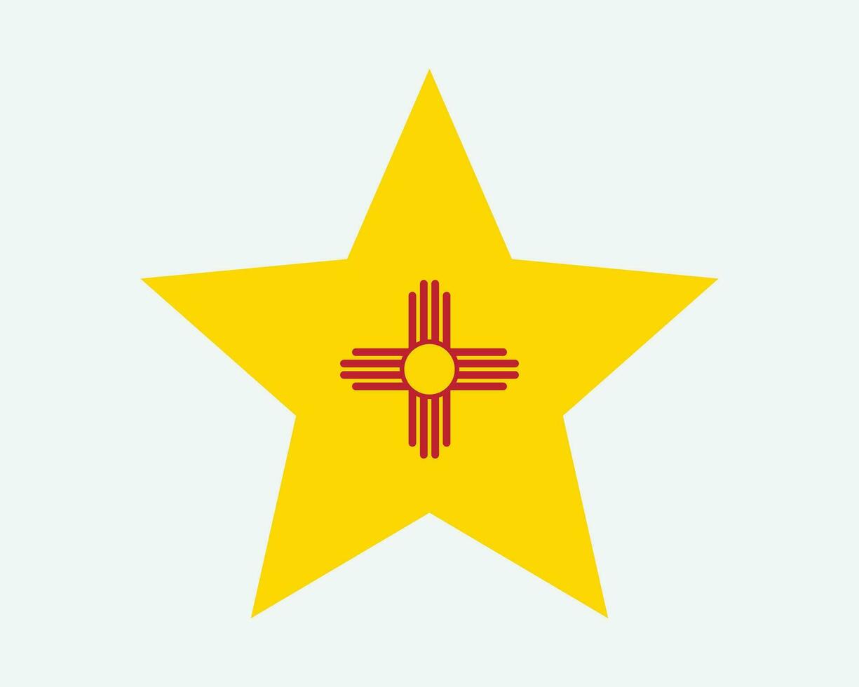 ny mexico USA stjärna flagga vektor