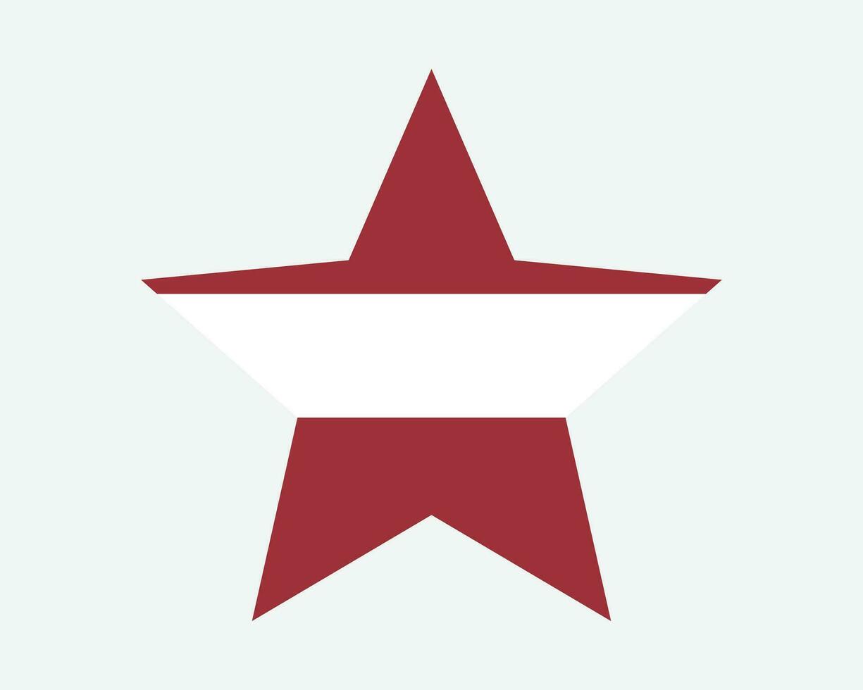 Lettland Star Flagge vektor