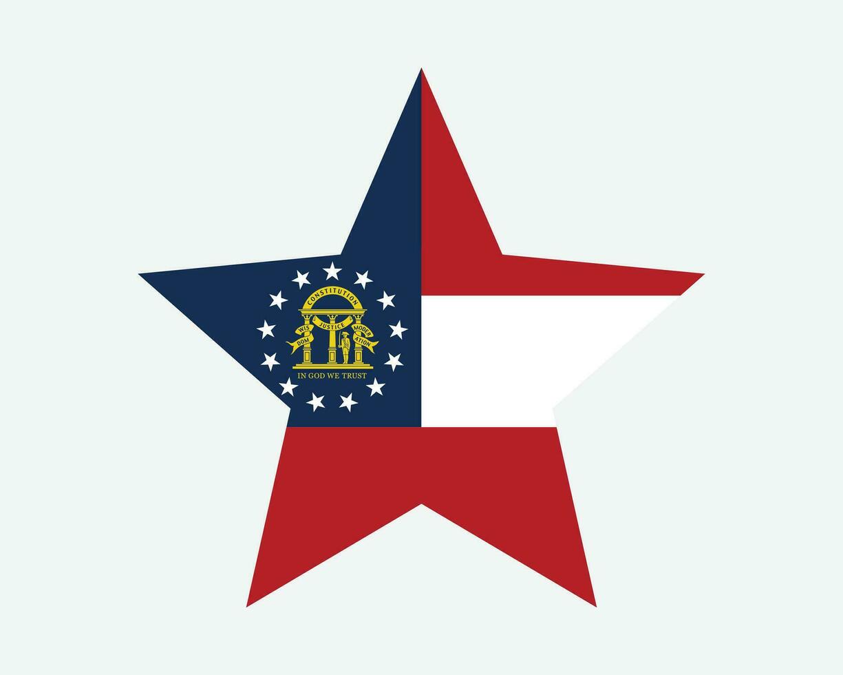 georgien USA stjärna flagga vektor