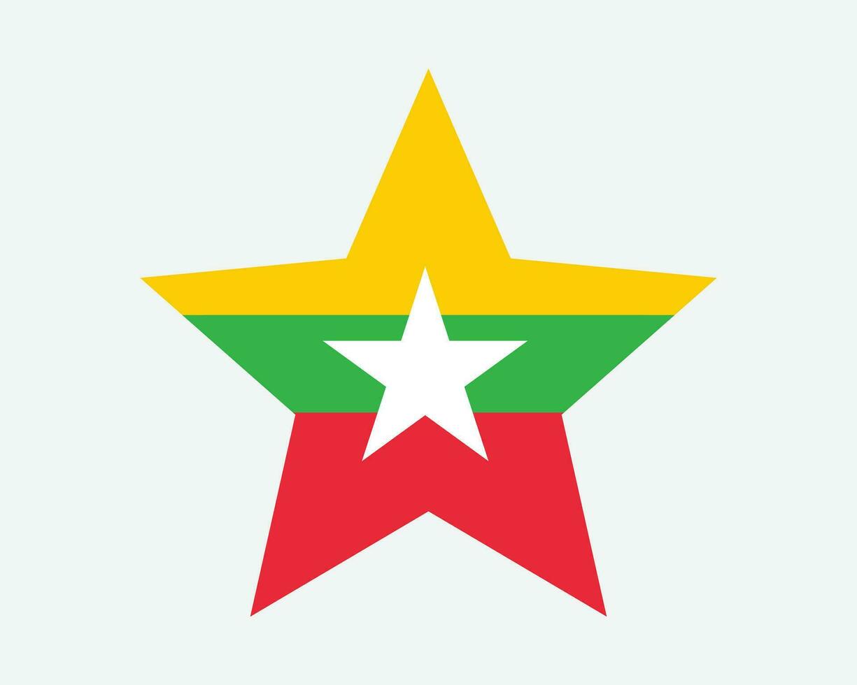 Myanmar Star Flagge vektor