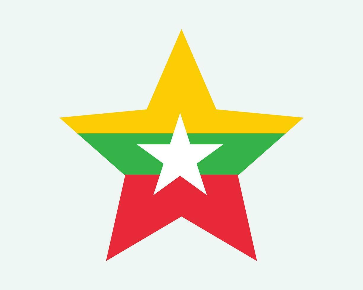 myanmar stjärna flagga vektor