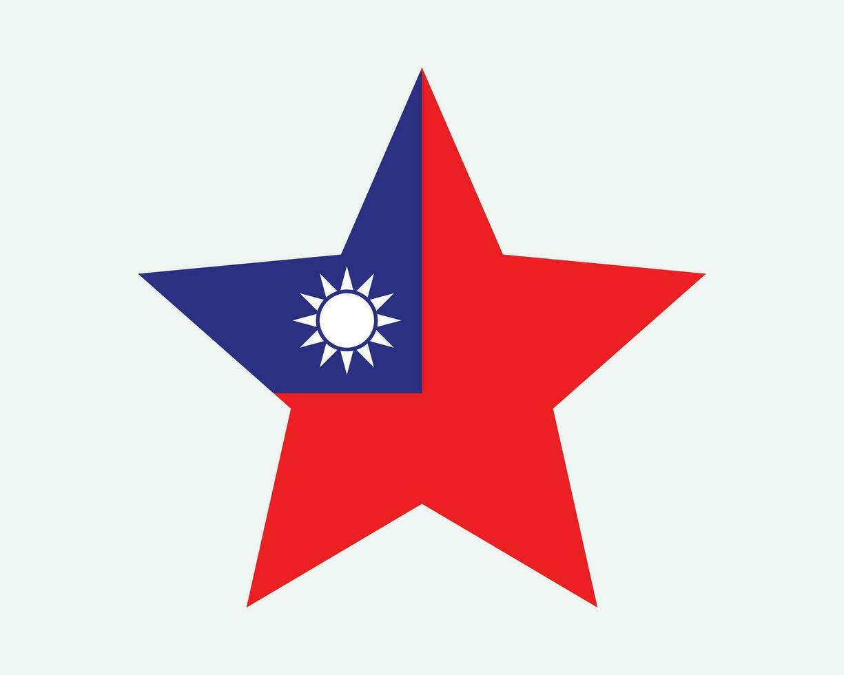 Taiwan Star Flagge vektor