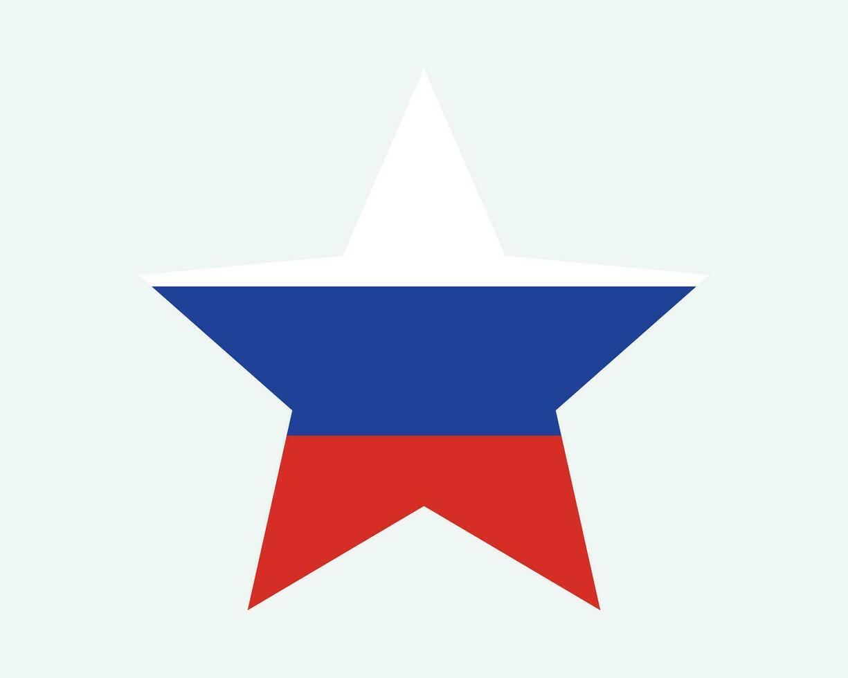 ryssland stjärna flagga vektor
