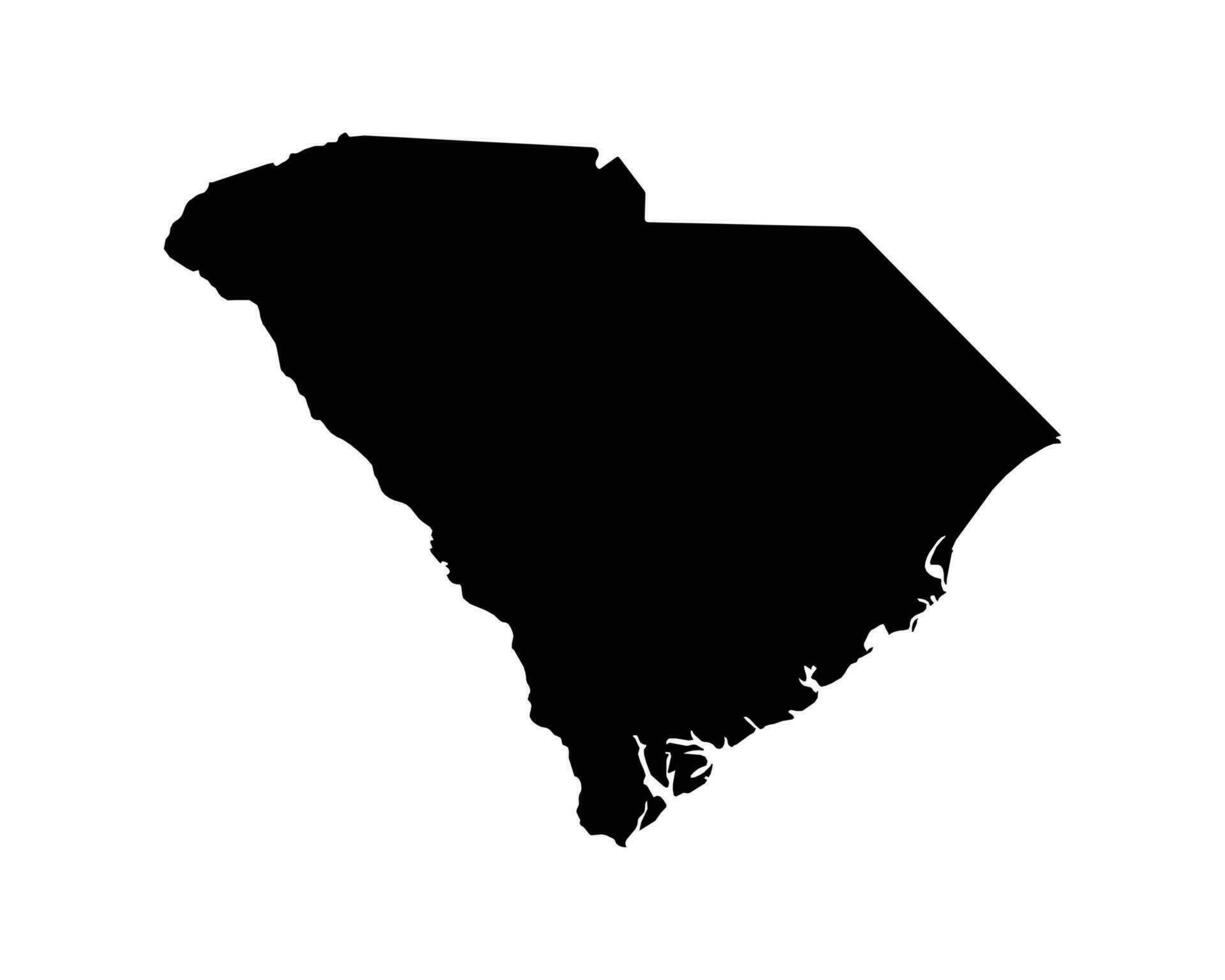 söder Carolina sc USA Karta vektor