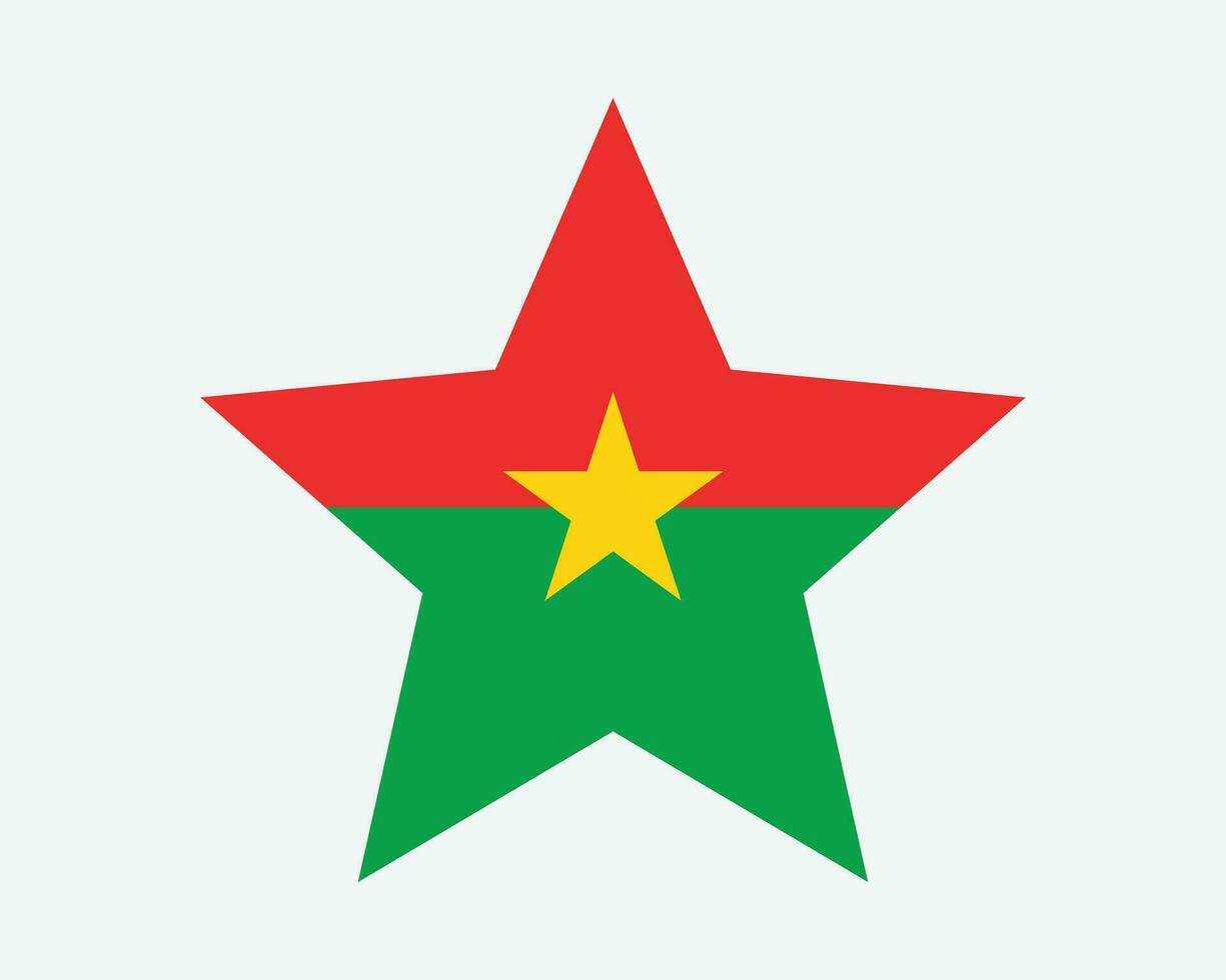 Burkina Faso Star Flagge vektor