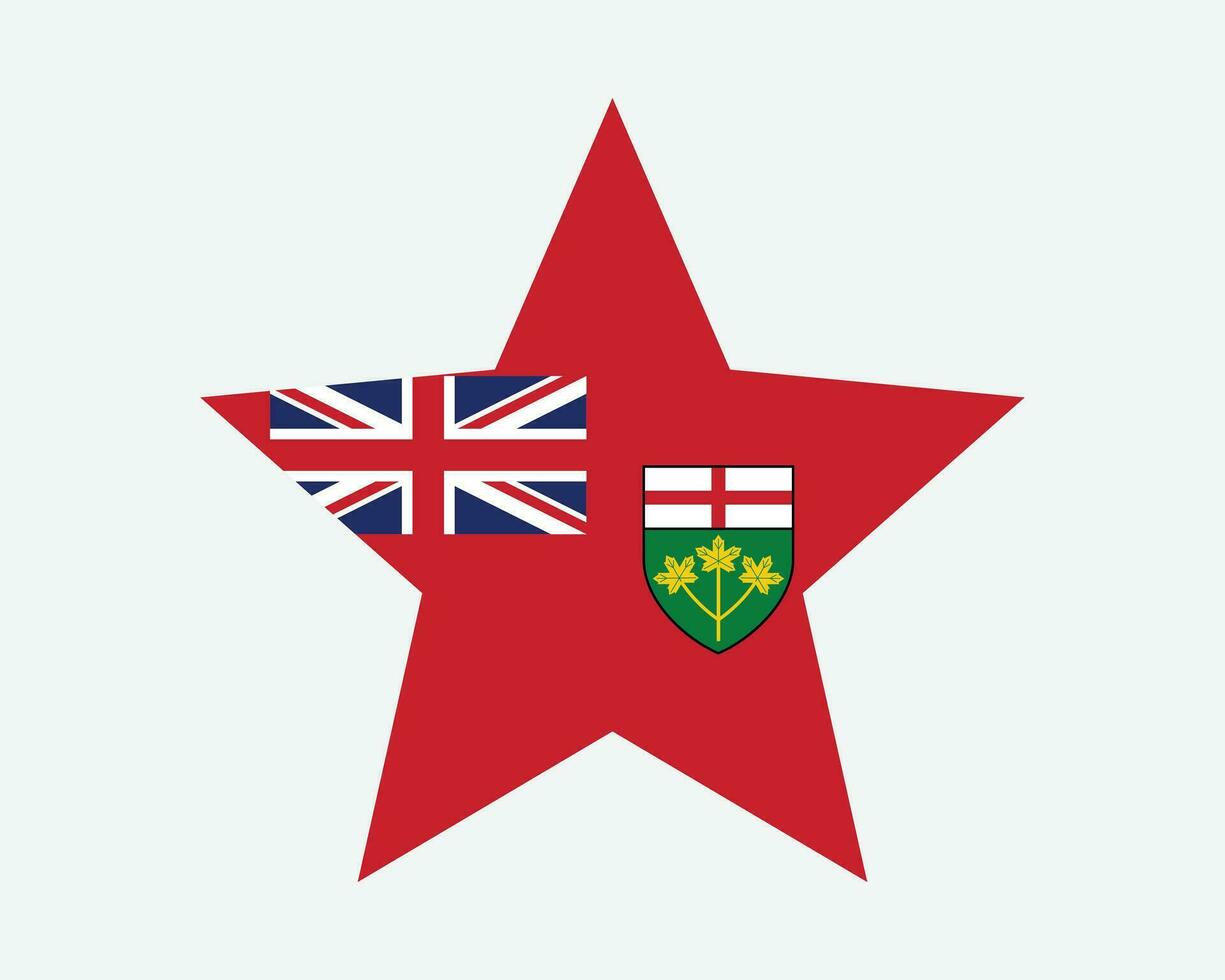 ontario kanada stjärna flagga vektor
