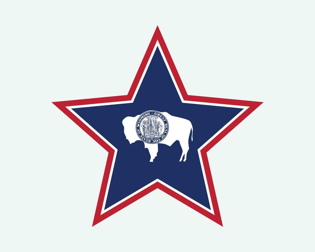 Wyoming USA Star Flagge vektor