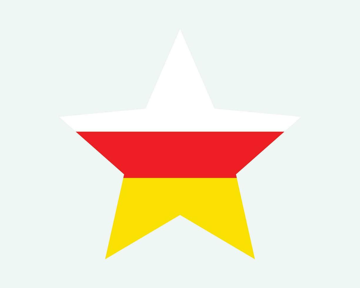 Süd ossetien Star Flagge vektor