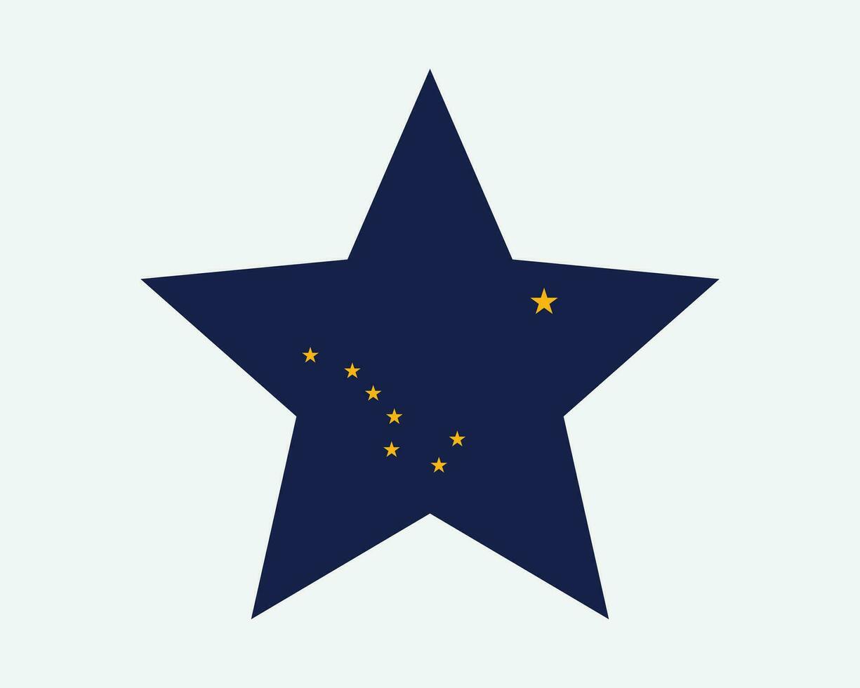 Alaska USA Star Flagge vektor