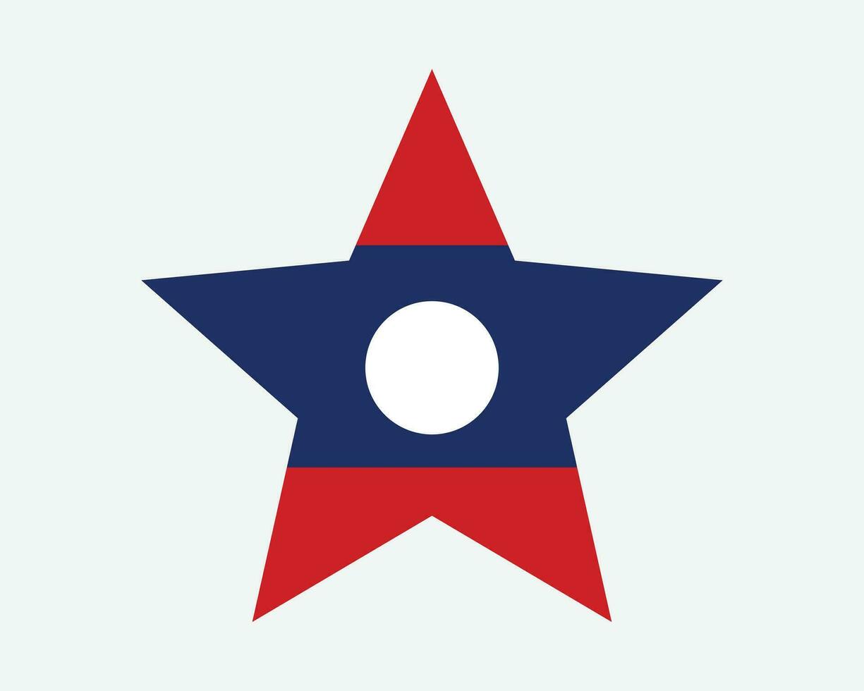 Laos Star Flagge vektor