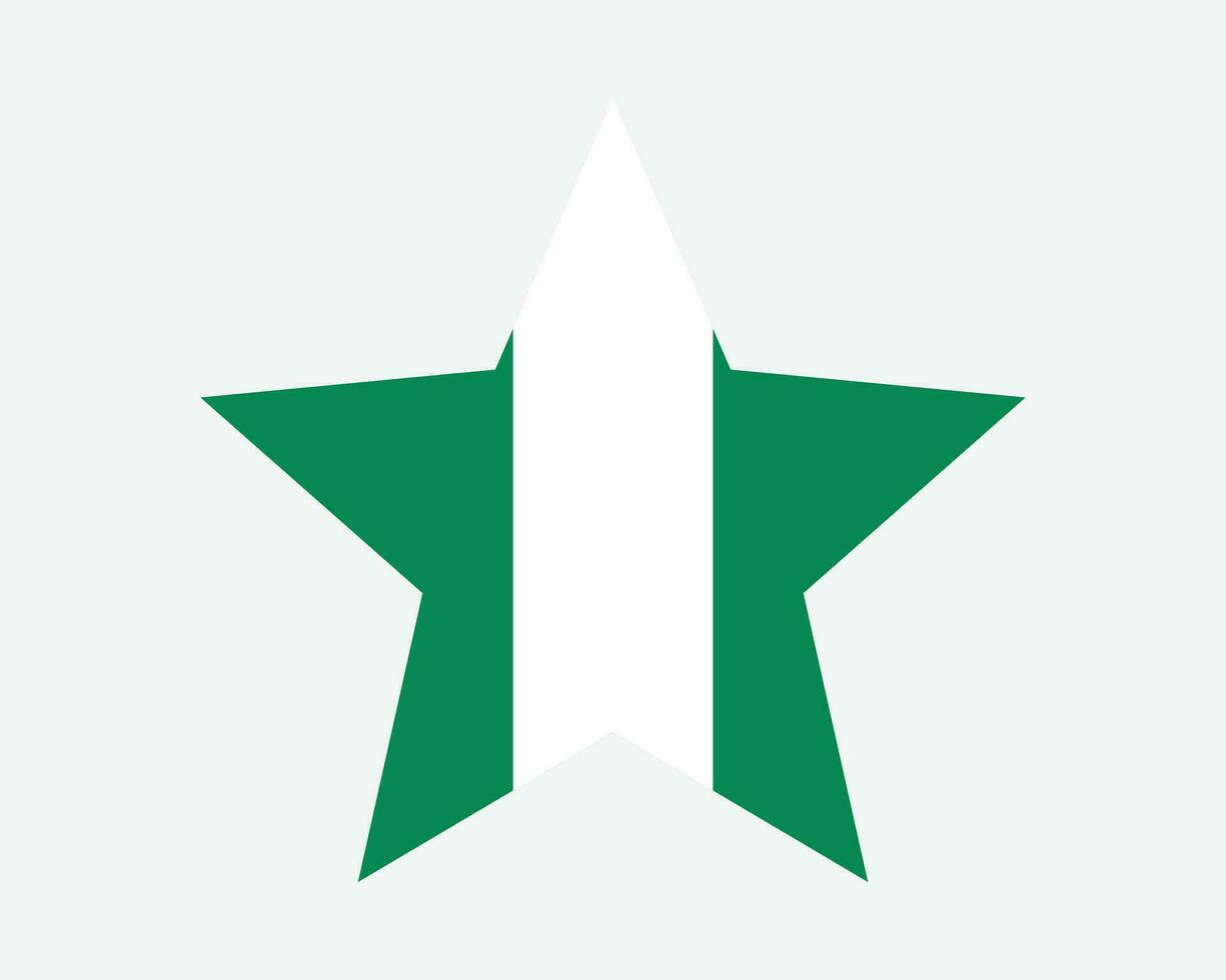 nigeria stjärna flagga vektor