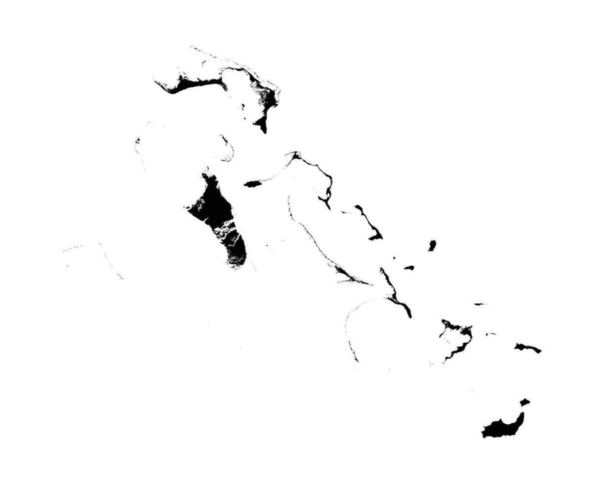 de Bahamas Karta. bahamansk Land Karta. svart och vit nationell översikt gräns gräns form geografi territorium eps vektor illustration ClipArt
