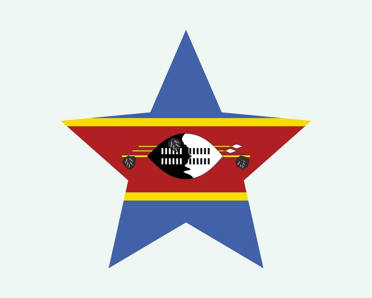 eswatini Star Flagge vektor