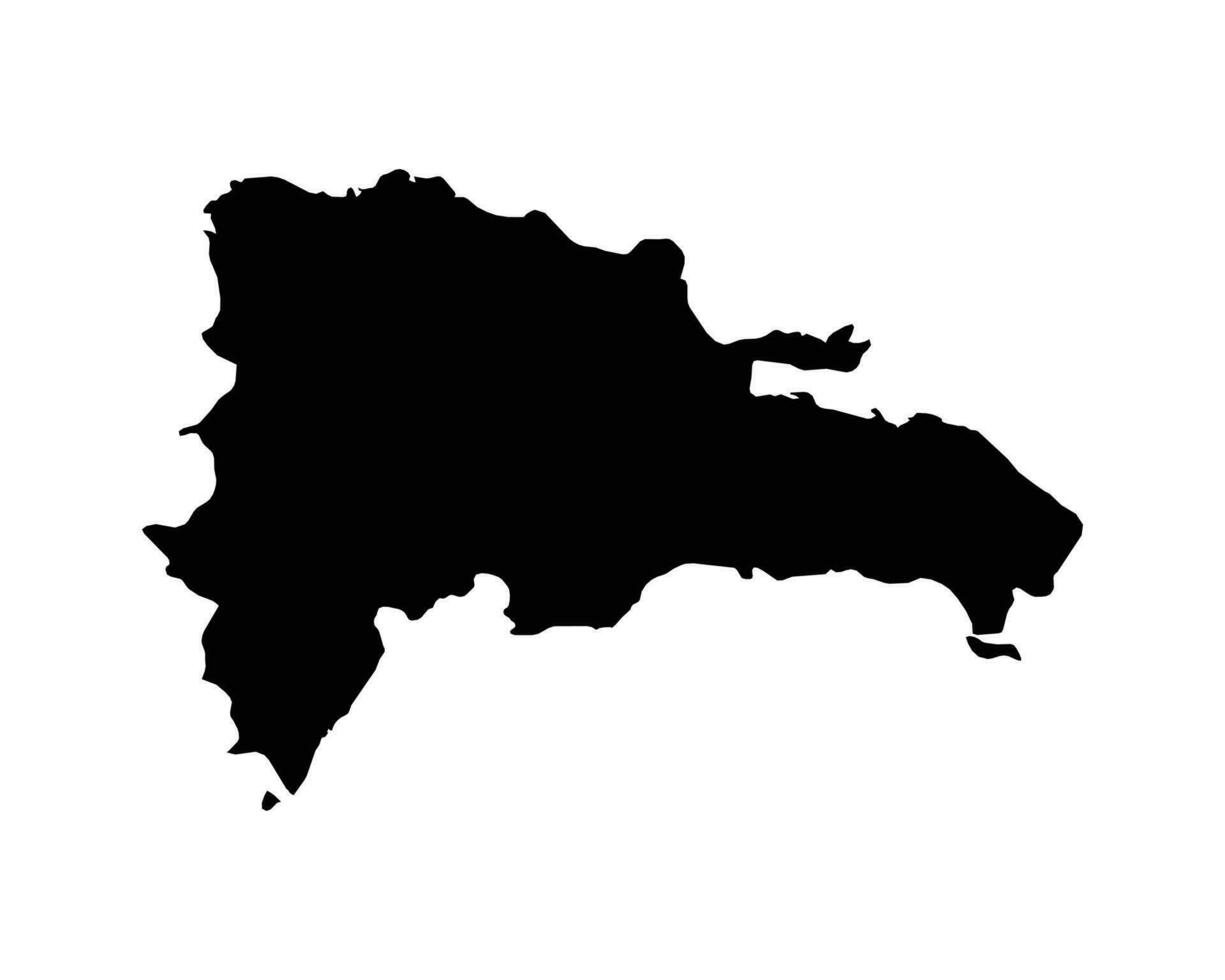 Karte der Dominikanischen Republik vektor