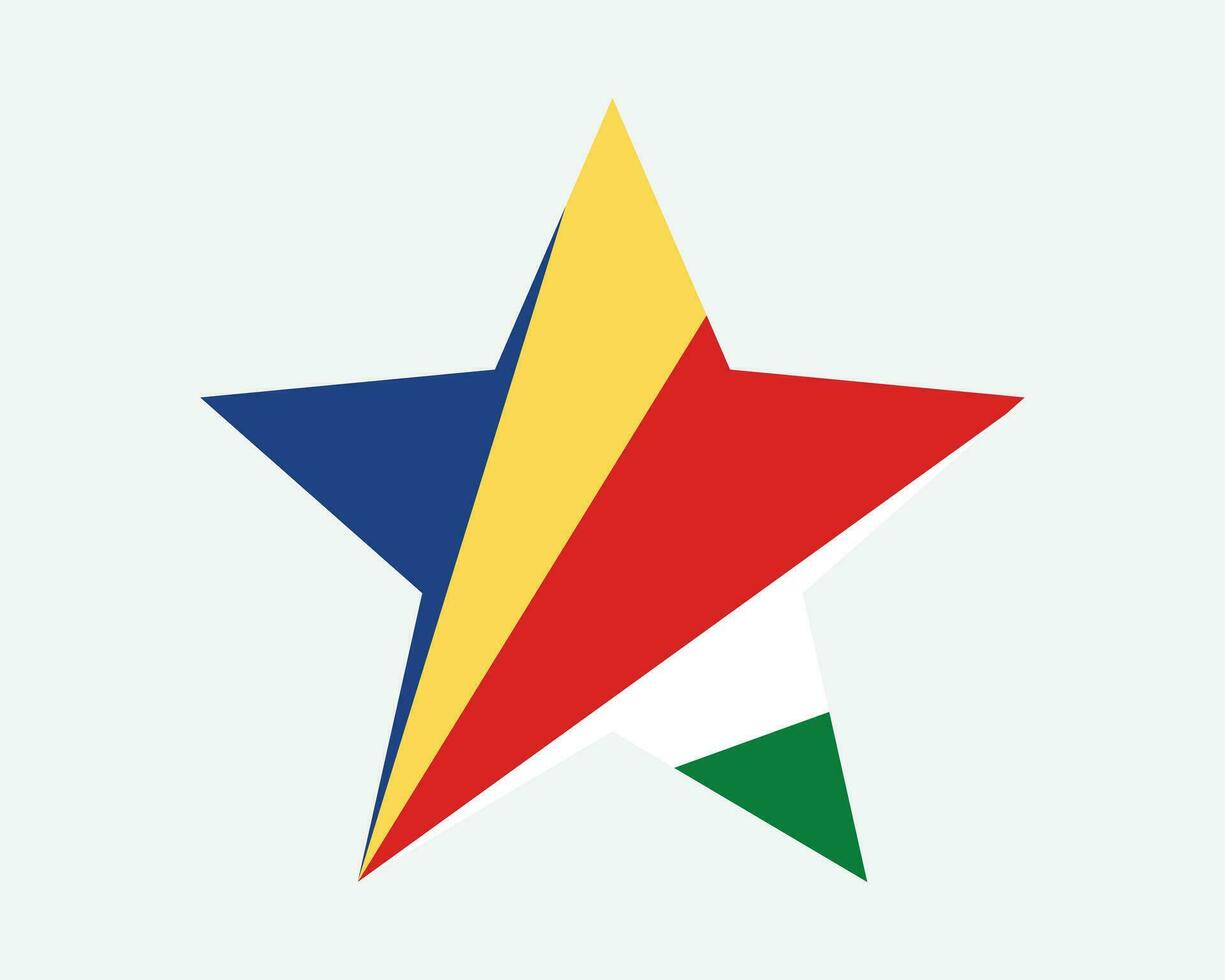 Seychellerna stjärna flagga vektor