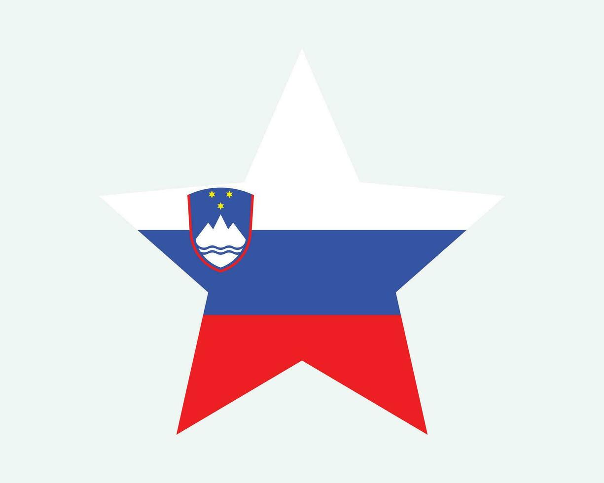 slovenien stjärna flagga vektor