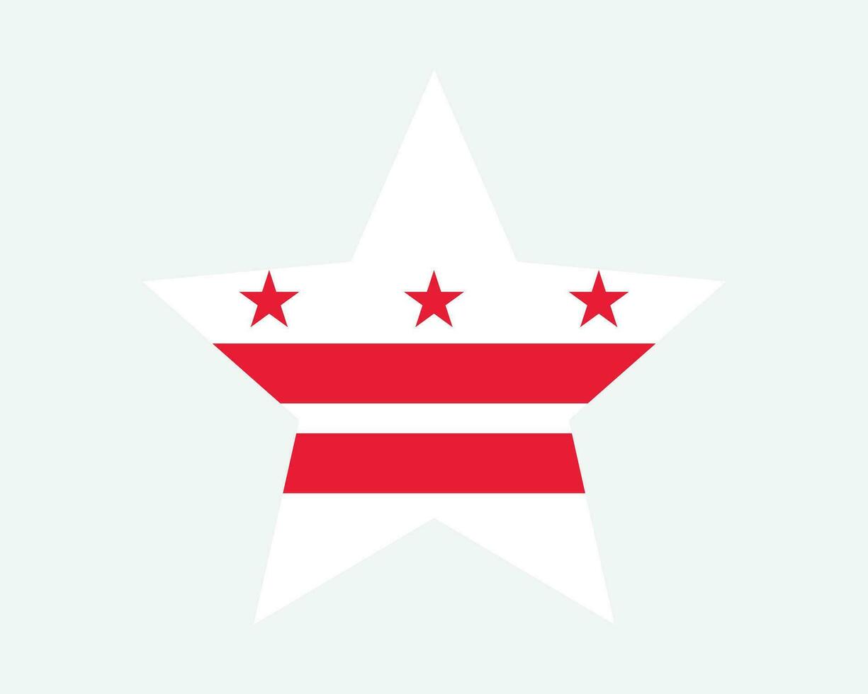 Washington dc USA stjärna flagga vektor