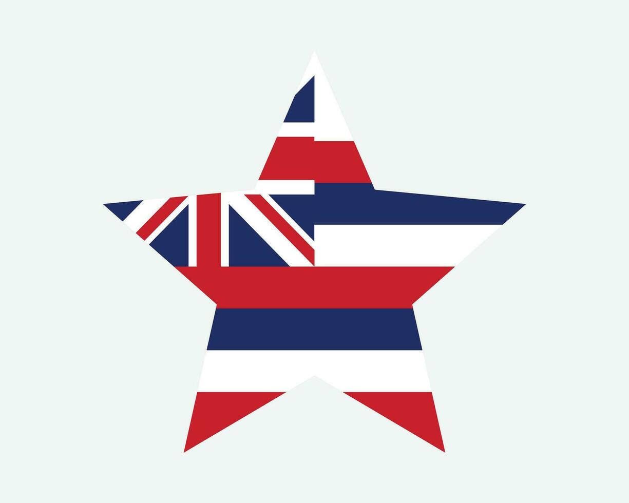 Hawaii USA Star Flagge vektor