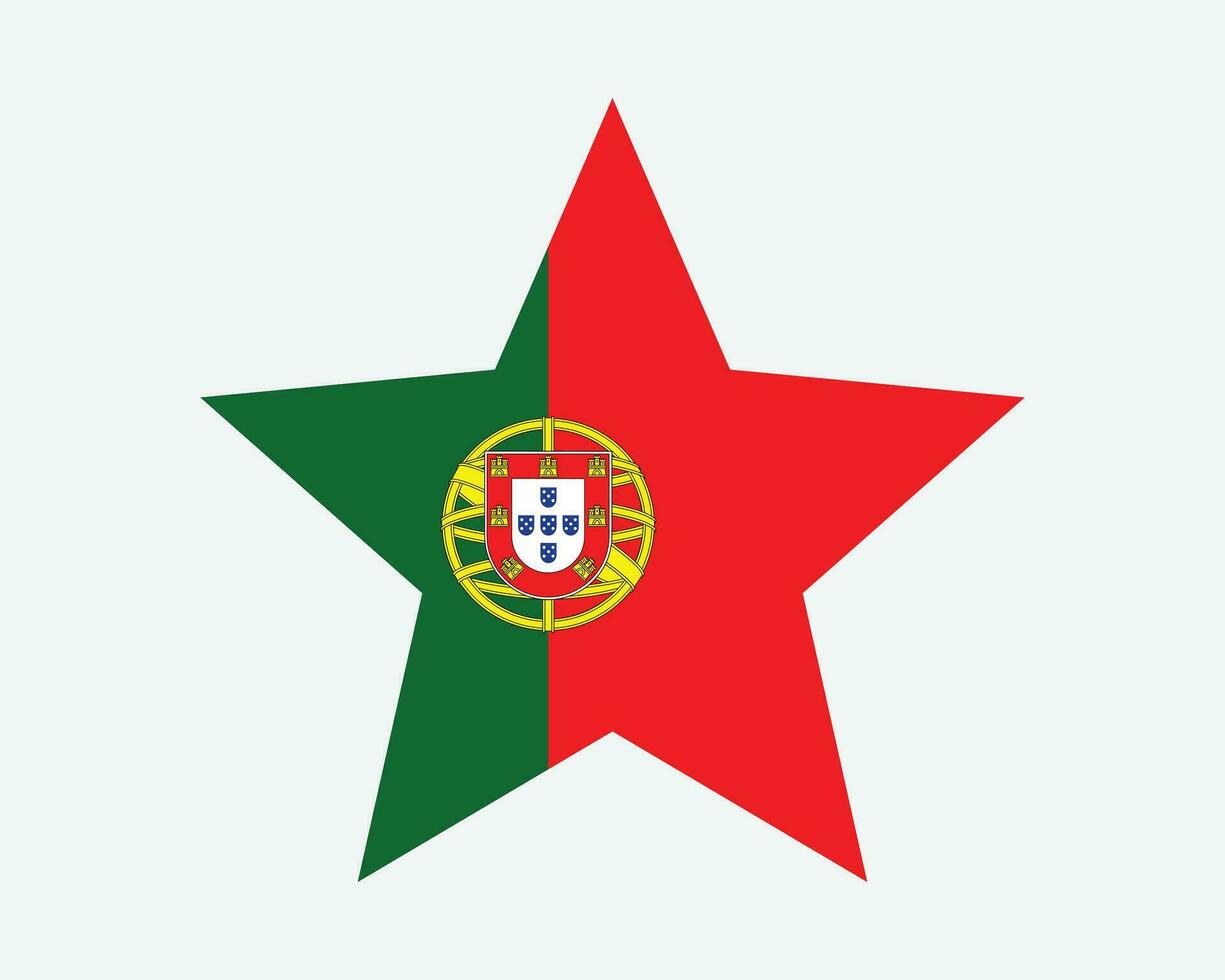 portugal stjärna flagga vektor