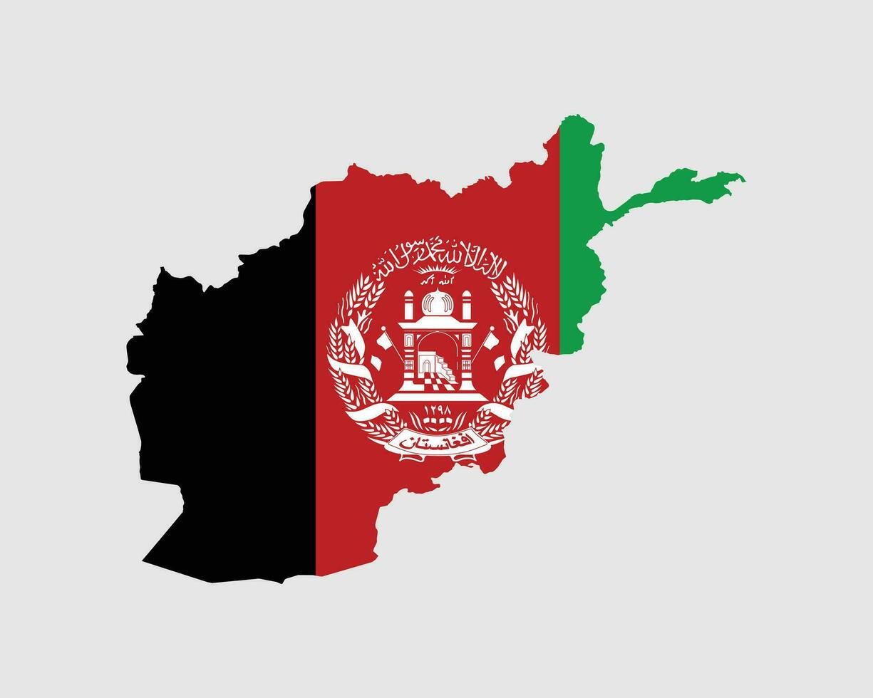 Afghanistan Karte Flagge Schicht ai vektor