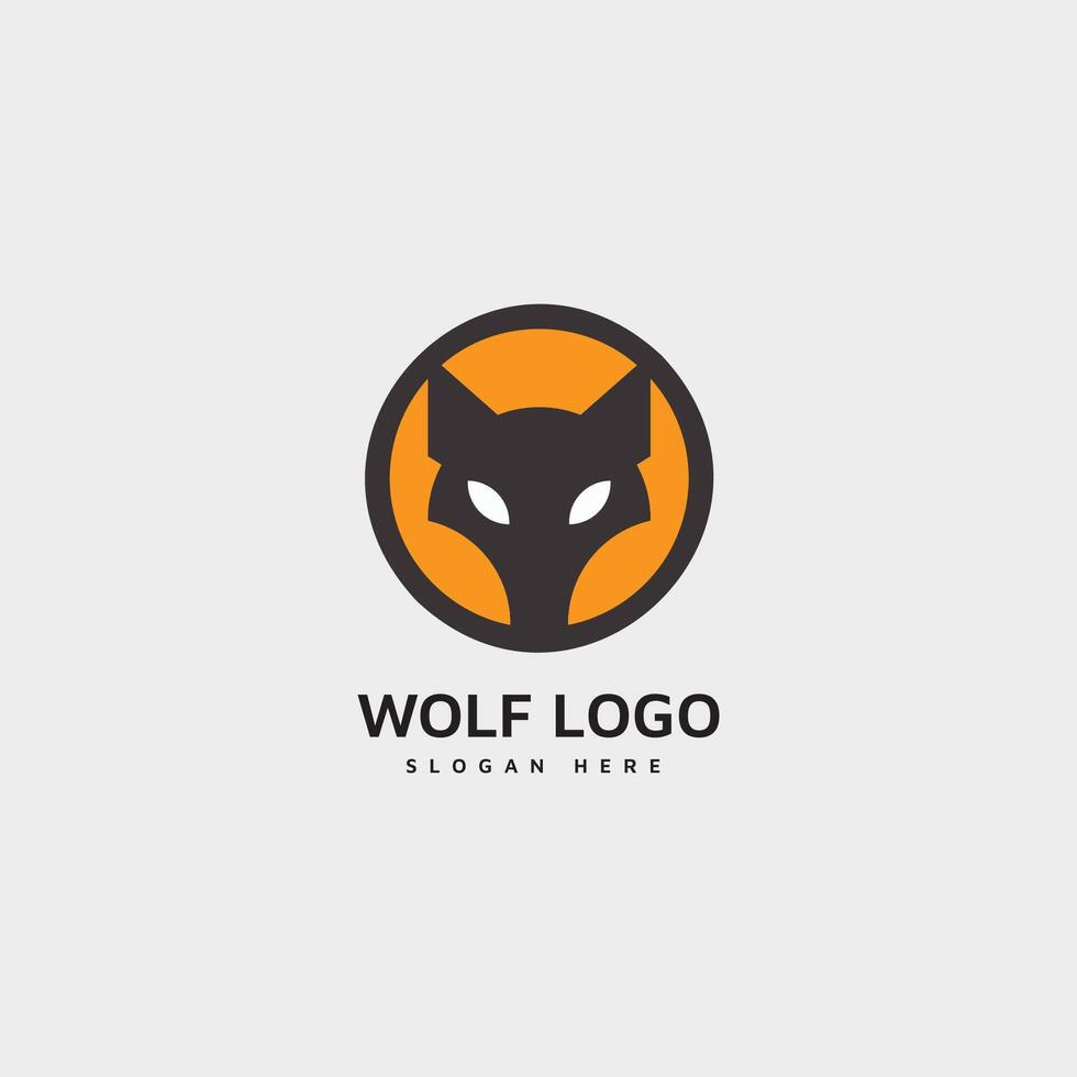 Wolf und Fuchs Symbol Logo vektor