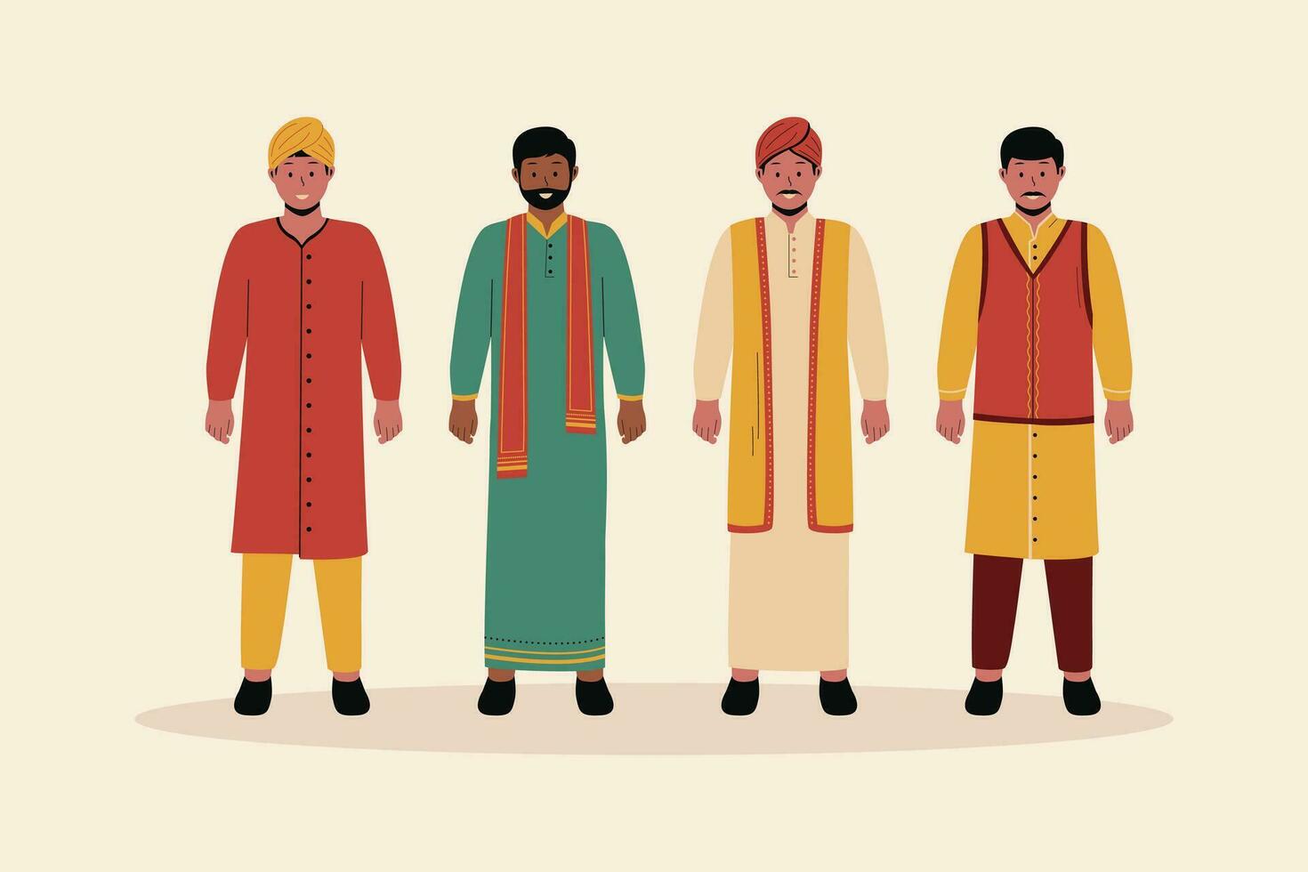 Mann indisch im traditionell Kleider Illustration vektor
