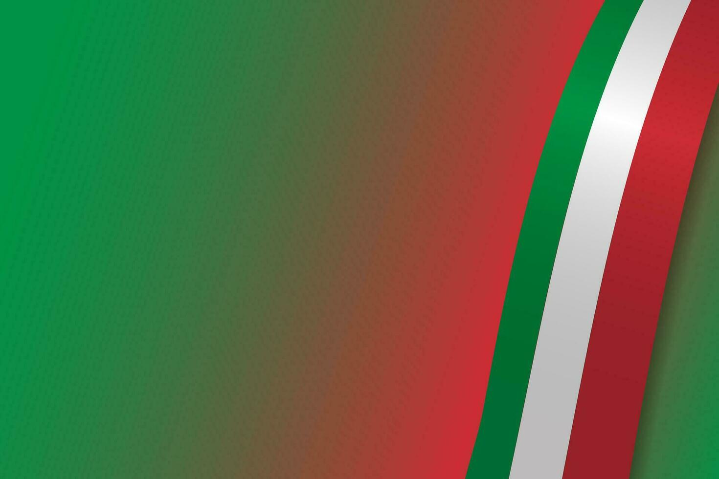 3d realistisch Italien Flagge Bänder Banner Vorlage auf farbig Hintergrund zum Kopieren Raum. Vektor Illustration. eps 10