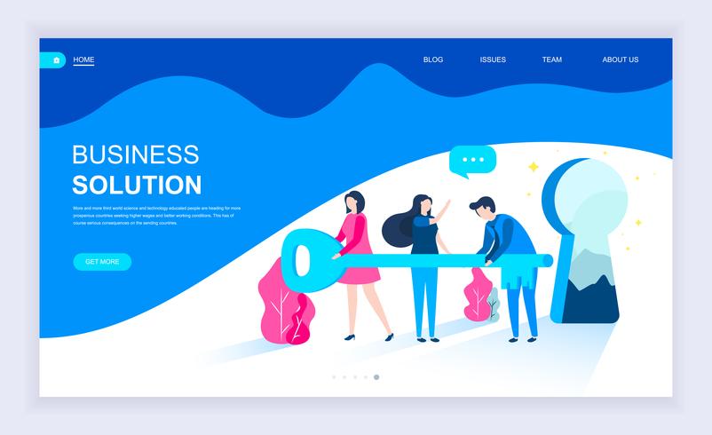 Modernes flaches Designkonzept von Business Solution vektor