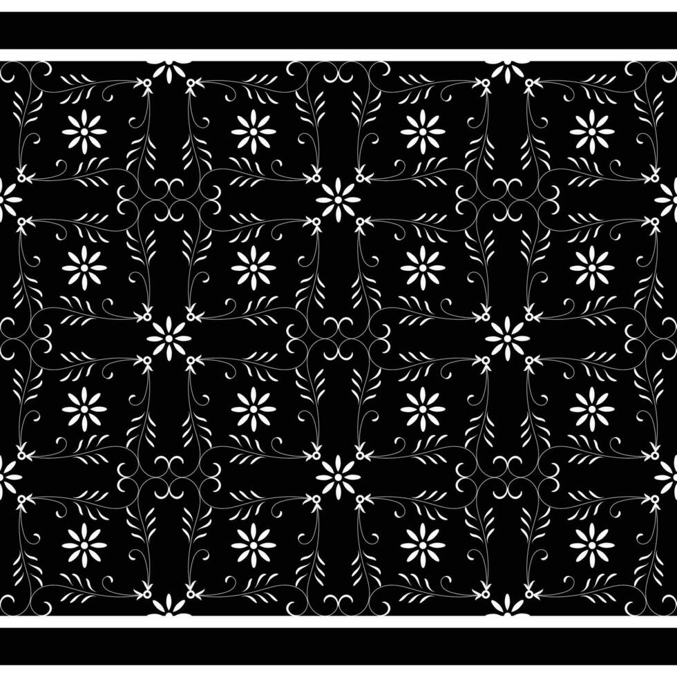 Jahrgang Blumen- Hintergrund mit Weiß Blumen. schwarz Hintergrund. nahtlos Muster zum Design und Mode Drucke.Lagerbestand Vektor Illustration.