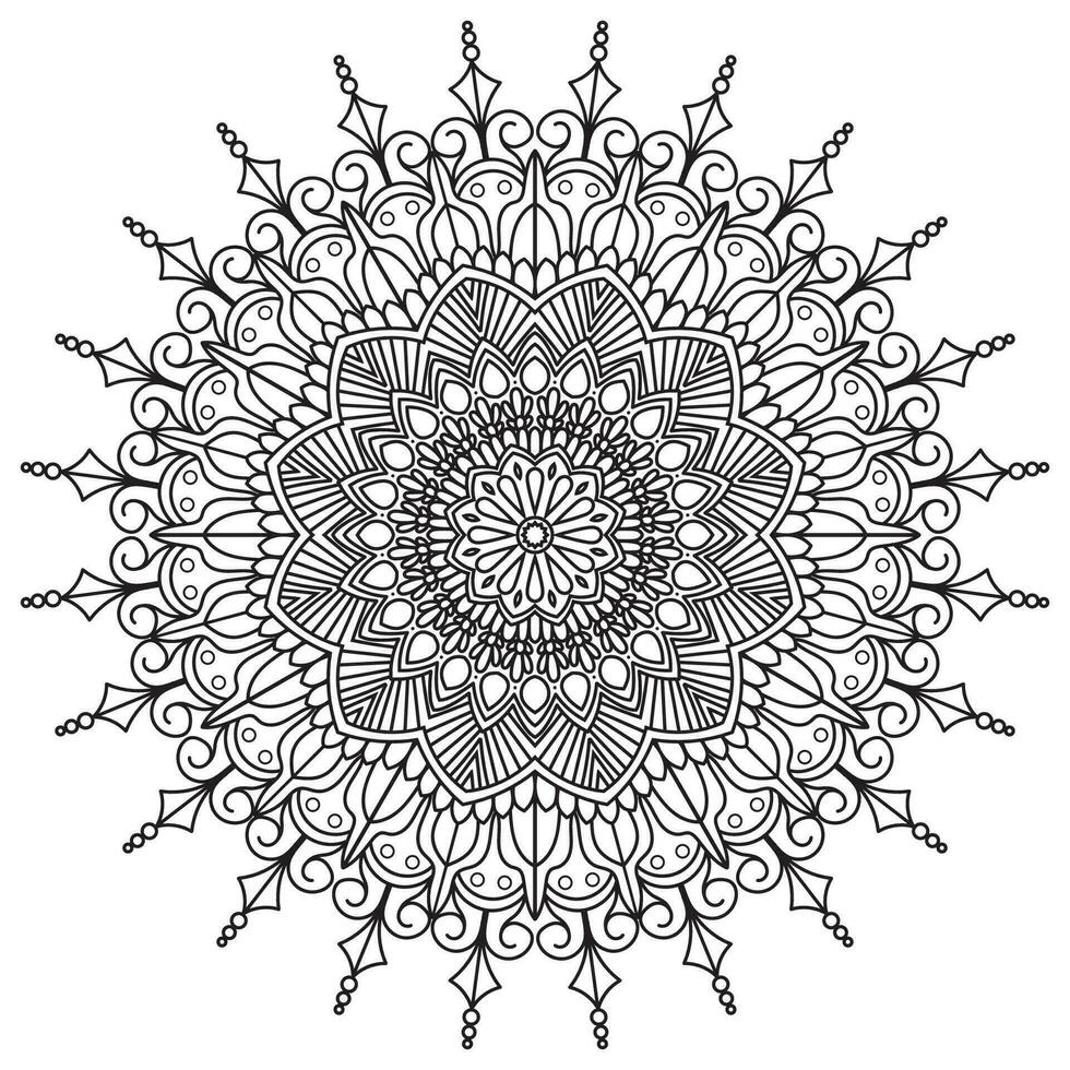 Blumen-Mandala. vintage dekorative elemente. orientalisches Muster, Vektorillustration. islamische, arabische, indische, marokkanische, spanische, türkische, pakistanische, chinesische, mystische, osmanische Motive. Malbuch Seite vektor