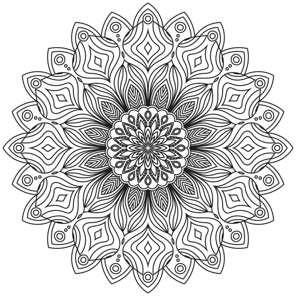 Blume Mandala. Jahrgang dekorativ Elemente. orientalisch Muster, Vektor Illustration. Islam,