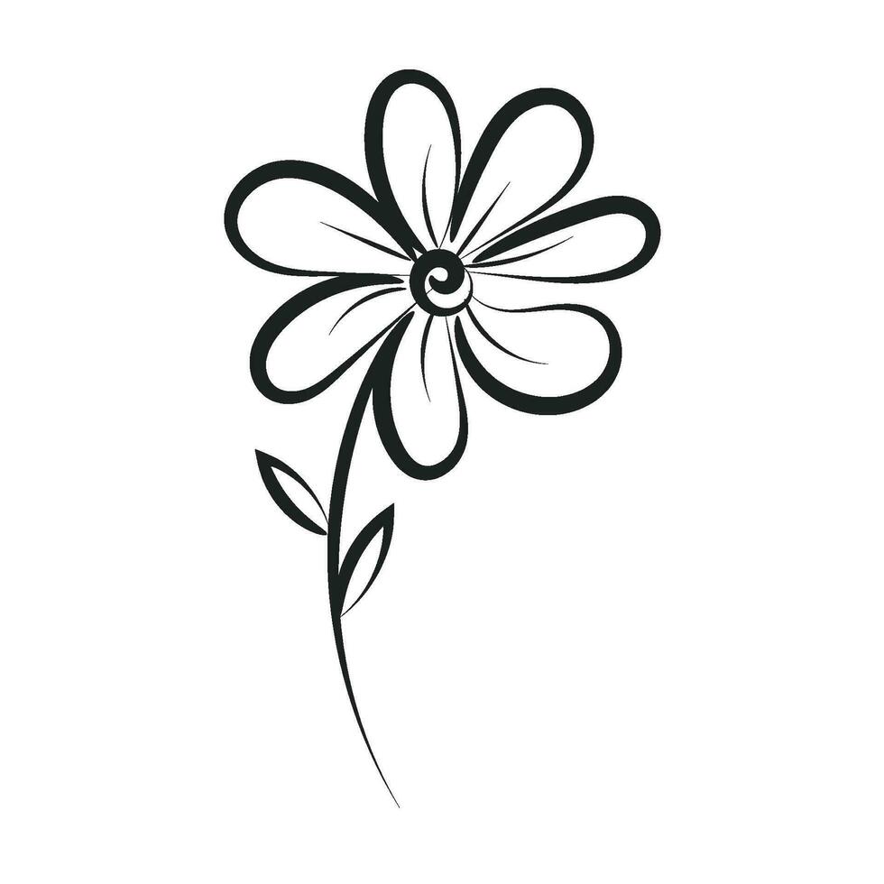 Hand gezeichnet Frühling Blume Design. süß Blumen- Dekoration Symbol Vektor Illustration Design