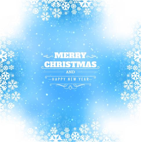 Schöne Karte der frohen Weihnachten des Funkelns mit Schneeflocke backgroun vektor